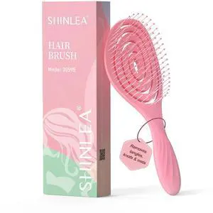 Detangle Hair Brush, Detangling Wet Spiral Hairbrush for Women, Men, kids, Vented Detangler for Blow Drying, Glide Through Tangles For All Hair Types (Pink) Detangle Hair Brush, Detangling Wet Spiral Hairbrush for Women, Men, kids, Vented Detangler for Blow Drying, Glide Through Tangles For All Hair Types (Pink)