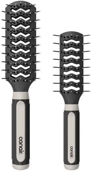 Grip & Lift Vent Hairbrush, Full-Size and Mid-Size Brush Set, Nylon Bristle Hair Brushes for Blowout Styling, Value Pack, Color May Vary Grip & Lift Vent Hairbrush, Full-Size and Mid-Size Brush Set, Nylon Bristle Hair Brushes for Blowout Styling, Value Pack, Color May Vary