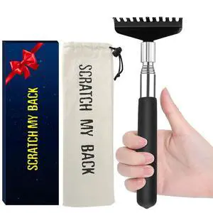 Extra Long Back Scratcher for Adults & Seniors - 31.5 Inch Telescoping Stainless Steel, Portable Itch Relief Tool for Hard to Reach Spots with Canvas Storage Bag Extra Long Back Scratcher for Adults & Seniors - 31.5 Inch Telescoping Stainless Steel, Portable Itch Relief Tool for Hard to Reach Spots with Canvas Storage Bag
