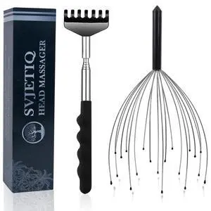 Head Massager Back Scratcher, 20 Fingers Head Scratcher Scalp Massager & Extendable Back Scratcher for Men Women, Christmas Gift Stocking Stuffers for Deep Relaxation, Stress Relief Head Massager Back Scratcher, 20 Fingers Head Scratcher Scalp Massager & Extendable Back Scratcher for Men Women, Christmas Gift Stocking Stuffers for Deep Relaxation, Stress Relief