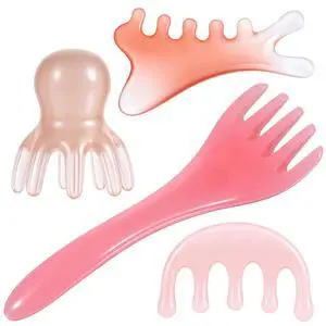 4 Pcs Head Massager Scalp Comb Resin Scalp Stress Relax Tool Gua Sha Five Claw Massage Tool Manual Head Scratcher Soothing Heads Relaxation Tools for Birthday Mother's Day Father's Day Gifts 4 Pcs Head Massager Scalp Comb Resin Scalp Stress Relax Tool Gua Sha Five Claw Massage Tool Manual Head Scratcher Soothing Heads Relaxation Tools for Birthday Mother's Day Father's Day Gifts