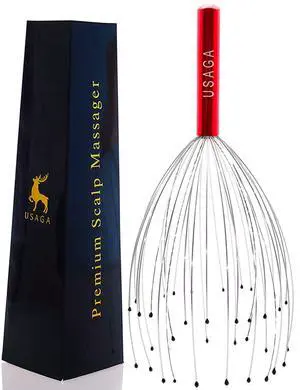 36 Fingers Head Massager Scalp Massager Head Scratcher, Stocking Stuffers Gift for Scalp Body Relaxing (Red) 36 Fingers Head Massager Scalp Massager Head Scratcher, Stocking Stuffers Gift for Scalp Body Relaxing (Red)