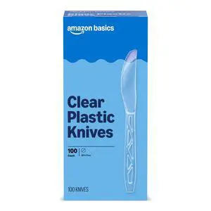 Disposable Clear Plastic Knives, Premium Quality, 100 Count Disposable Clear Plastic Knives, Premium Quality, 100 Count