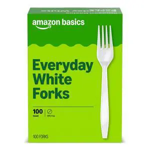 Disposable Everyday White Forks, 100 Count Disposable Everyday White Forks, 100 Count