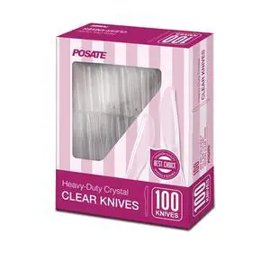 Clear Knives, Heavy-Duty Crystal (100 Knives) Clear Knives, Heavy-Duty Crystal (100 Knives)