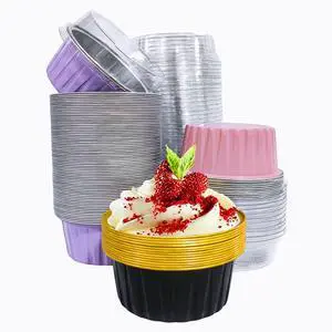 50PCS Mixed color Disposable Ramekins with lids,5oz Aluminium Foil Baking Cups Creme Brulee Mini cake pans, Cheesecake Pans Flan Molds Tin Cups Containers for Party (Mixed color with Lids 50PCS) 50PCS Mixed color Disposable Ramekins with lids,5oz Aluminium Foil Baking Cups Creme Brulee Mini cake pans, Cheesecake Pans Flan Molds Tin Cups Containers for Party (Mixed color with Lids 50PCS)