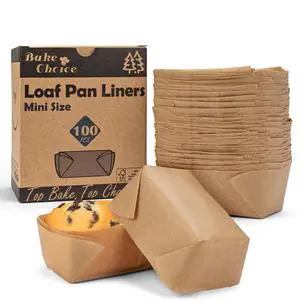 100 Pcs Mini Loaf Pan Liners Compatible with Wilton Mini Loaf Pan, Natural Parchment Paper Cupcake Liners, Petite Loaf Baking Cups for Cupcake, Muffin, Brownies, 3.15 * 1.97 * 1.57inch 100 Pcs Mini Loaf Pan Liners Compatible with Wilton Mini Loaf Pan, Natural Parchment Paper Cupcake Liners, Petite Loaf Baking Cups for Cupcake, Muffin, Brownies, 3.15 * 1.97 * 1.57inch