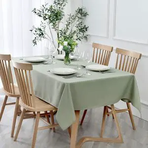Rectangle Textured Tablecloth Waterproof Spillproof Wrinkle Free Table Cloth, Kitchen Dining Tabletop Decoration, Fabric Table Cover for Outdoor and Indoor Use, 52 x 70 Inch, Sage Green Rectangle Textured Tablecloth Waterproof Spillproof Wrinkle Free Table Cloth, Kitchen Dining Tabletop Decoration, Fabric Table Cover for Outdoor and Indoor Use, 52 x 70 Inch, Sage Green
