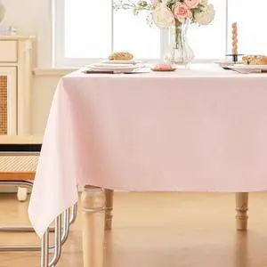 Valentines Table Cloth Rectangle Table, 60×75 Inch Linen Textured Tablecloth Waterproof Tablecloths Wrinkle Free Fabric Farmhouse Table Cover for Dining Parties Buffets Holidays,Light Pink Valentines Table Cloth Rectangle Table, 60×75 Inch Linen Textured Tablecloth Waterproof Tablecloths Wrinkle Free Fabric Farmhouse Table Cover for Dining Parties Buffets Holidays,Light Pink
