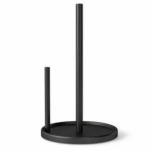 Paper Towel Holder Countertop, Black Kitchen Paper Towels Holder, Paper Roll Holder with Weighted Base Paper Towel Holder Countertop, Black Kitchen Paper Towels Holder, Paper Roll Holder with Weighted Base