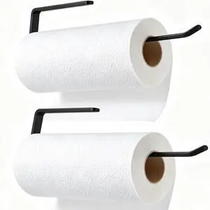 2 PCS Under Cabinet Paper Towel Holder for Kitchen,Drilling Wall Mount Paper Towel Holder, Bar Rack for Kitchen Towel, Napin Holder, Kitchen Decor and Accessories, Matte Black 2 PCS Under Cabinet Paper Towel Holder for Kitchen,Drilling Wall Mount Paper Towel Holder, Bar Rack for Kitchen Towel, Napin Holder, Kitchen Decor and Accessories, Matte Black