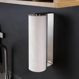 Adhesive Paper Towel Holder Under Cabinet - Self Adhesive Paper Towel Rack Wall Mount for Kitchen, SUS-304 Stainless Steel Papertowel Holder, Silver Adhesive Paper Towel Holder Under Cabinet - Self Adhesive Paper Towel Rack Wall Mount for Kitchen, SUS-304 Stainless Steel Papertowel Holder, Silver