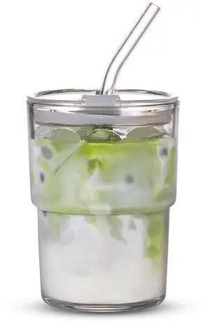 13oz/400ml Tumbler Water Glass, Cups with Straw and Lid Sealed Carry on for Coffee, Iced Tea, Thick Wall Insulated Glass Cup(white) 13oz/400ml Tumbler Water Glass, Cups with Straw and Lid Sealed Carry on for Coffee, Iced Tea, Thick Wall Insulated Glass Cup(white)
