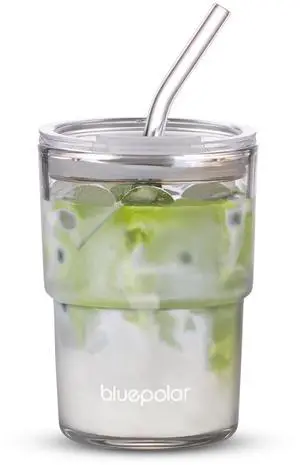 13oz/400ml Glass Water Tumbler with Straw and Lid Sealed Carry On Thick Wall Iced Coffee Cup Glass Cup for Water, Iced Tea Fruit Juice Etc(Aurora White 13oz/400ml Glass Water Tumbler with Straw and Lid Sealed Carry On Thick Wall Iced Coffee Cup Glass Cup for Water, Iced Tea Fruit Juice Etc(Aurora White