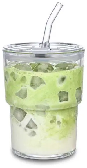 13oz Glass Tumbler with Straw and Lid Sealed, Carry On Reusable Iced Coffee Cups,Thick Wall Glass Coffee Drinking Glassware Cups 13oz Glass Tumbler with Straw and Lid Sealed, Carry On Reusable Iced Coffee Cups,Thick Wall Glass Coffee Drinking Glassware Cups
