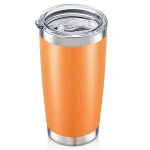 20 oz Tumbler with Lid Stainless Steel Insulated Tumblers Double Wall Vacuum Coffee Mug Powder Coated Tumbler Cups for Cold and Hot Drinks, Orange, 1 pack 20 oz Tumbler with Lid Stainless Steel Insulated Tumblers Double Wall Vacuum Coffee Mug Powder Coated Tumbler Cups for Cold and Hot Drinks, Orange, 1 pack