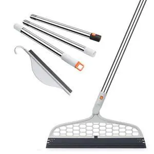 Upgraded Magic Broom, 4 in 1 Sweeper Pet Hair Remover with a Mini Squeegee, Easily Cleans The Floor Surface & Remove Dirt and Hair, for Kitchen Bathroom Cleaning Tools Upgraded Magic Broom, 4 in 1 Sweeper Pet Hair Remover with a Mini Squeegee, Easily Cleans The Floor Surface & Remove Dirt and Hair, for Kitchen Bathroom Cleaning Tools