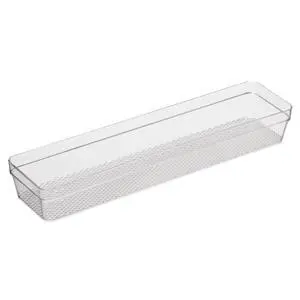 Clear Drawer Organizer - 3" X 12.5" - Ideal for Organizing Kitchen Drawers, Office, Desk, Silverware, Kitchen Utensils, Cosmetics and Bathrooms Clear Drawer Organizer - 3" X 12.5" - Ideal for Organizing Kitchen Drawers, Office, Desk, Silverware, Kitchen Utensils, Cosmetics and Bathrooms