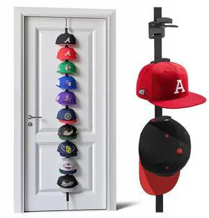 Hat Rack for Door - Two-Way Hanging Caps with Display Hooks and Hanger, Hat Organizer for Baseball Caps, Over the Door Hat Storage Organizer for Bedroom, Entrance or Garage Doors - 1 Pack Hat Rack for Door - Two-Way Hanging Caps with Display Hooks and Hanger, Hat Organizer for Baseball Caps, Over the Door Hat Storage Organizer for Bedroom, Entrance or Garage Doors - 1 Pack