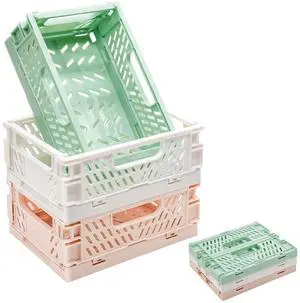 3 Pack Mini Plastic Storage Basket for Shelf Organizing,Collapsible Crate Folding Storage Bin for Desk Organizer Stackable Containers for Home Kitchen Classroom Office Bathroom Storage(5.9x3.9x2.2") 3 Pack Mini Plastic Storage Basket for Shelf Organizing,Collapsible Crate Folding Storage Bin for Desk Organizer Stackable Containers for Home Kitchen Classroom Office Bathroom Storage(5.9x3.9x2.2")