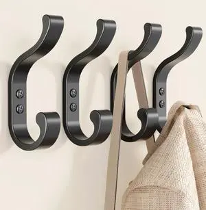Coat Hooks Wall Mount for Hanging, Heavy Duty Backpack Hooks for Wall, Hold up to 30 lbs, Large Hanger Hooks for Towels, Purses, Clothes, Mudroom, Bathroom, Door, Black, 4 Pack Coat Hooks Wall Mount for Hanging, Heavy Duty Backpack Hooks for Wall, Hold up to 30 lbs, Large Hanger Hooks for Towels, Purses, Clothes, Mudroom, Bathroom, Door, Black, 4 Pack