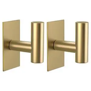 Wall Towel Hooks, Heavy Duty Sticky Holder Waterproof Towel Hooks for Hanging Coat, Clothes, Closet Hook Wall Mount for Kitchen (Gold, 2 Pack) Wall Towel Hooks, Heavy Duty Sticky Holder Waterproof Towel Hooks for Hanging Coat, Clothes, Closet Hook Wall Mount for Kitchen (Gold, 2 Pack)
