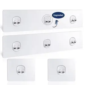 Shower Caddy Adhesive Replacement, 4 Pack Strong Adhesive Shower Hooks, Water-Proof Shower Adhesive Strips, No Drilling for Corner Shelf Basket, Bathroom Storage Shelves and Kitchen Racks Shower Caddy Adhesive Replacement, 4 Pack Strong Adhesive Shower Hooks, Water-Proof Shower Adhesive Strips, No Drilling for Corner Shelf Basket, Bathroom Storage Shelves and Kitchen Racks