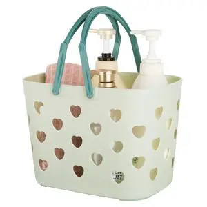 Portable Shower Caddy Tote Plastic Storage Basket with Handle Box Organizer Bin for Bathroom, Pantry, Kitchen, College Dorm, Garage - Green Portable Shower Caddy Tote Plastic Storage Basket with Handle Box Organizer Bin for Bathroom, Pantry, Kitchen, College Dorm, Garage - Green