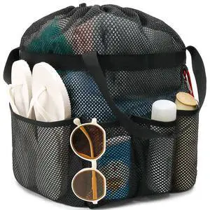 Mesh Shower Caddy Portable with Drawstring, Dorm Room Essentials for College Girls Guys, 8-Pocket Extra Large Shower Bag Basket Tote for Camping Beach Gym Travel Toiletry Bathroom Mesh Shower Caddy Portable with Drawstring, Dorm Room Essentials for College Girls Guys, 8-Pocket Extra Large Shower Bag Basket Tote for Camping Beach Gym Travel Toiletry Bathroom
