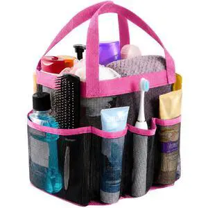 Mesh Shower Caddy Portable for College Dorm Room Essentials with 7 Pockets, Freestanding Hanging Organizer Basket, Quick Dry Tote Bag for Camping, Bathroom, Beach, Travel, 1 Pack, Pink Mesh Shower Caddy Portable for College Dorm Room Essentials with 7 Pockets, Freestanding Hanging Organizer Basket, Quick Dry Tote Bag for Camping, Bathroom, Beach, Travel, 1 Pack, Pink