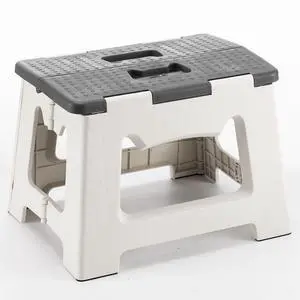 Step Stool Foldable, 9'' Folding Step Stool for Kids & Adults, Hold Up to 300lb, Lightweight Small Collapsible Step Stools with Handle, Stepping Stools Suitable for Kitchen Bathroom (Gray) Step Stool Foldable, 9'' Folding Step Stool for Kids & Adults, Hold Up to 300lb, Lightweight Small Collapsible Step Stools with Handle, Stepping Stools Suitable for Kitchen Bathroom (Gray)