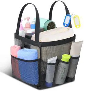 Mesh Shower Caddy Tote, Large Shower Caddy Basket Portable, Quick Dry Hanging Toiletry Bag, 8 Storage Pocket Handle Bath Organizer for College Dorm, Gym, Camp, Travel Mesh Shower Caddy Tote, Large Shower Caddy Basket Portable, Quick Dry Hanging Toiletry Bag, 8 Storage Pocket Handle Bath Organizer for College Dorm, Gym, Camp, Travel