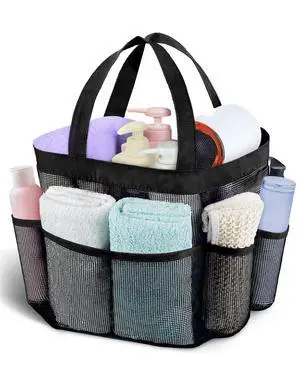 Mesh Shower Caddy Portable, Quick Dry Hanging Shower Tote Bag for College Dorm Room Essentials, Large Capacity Shower Caddy Dorm for Bathroom Gym Swimming Mesh Shower Caddy Portable, Quick Dry Hanging Shower Tote Bag for College Dorm Room Essentials, Large Capacity Shower Caddy Dorm for Bathroom Gym Swimming
