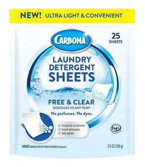 Laundry Detergent Sheets | Eco-Friendly Washing Detergent | Up to 50 Loads (25 Sheets) | Stain Remover | No Perfume or Dyes | Free & Clear Laundry Detergent Sheets | Eco-Friendly Washing Detergent | Up to 50 Loads (25 Sheets) | Stain Remover | No Perfume or Dyes | Free & Clear