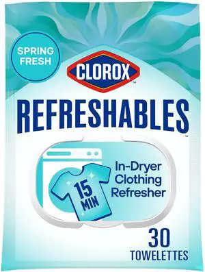 Refreshables In Dryer Clothing Refresher, Spring Fresh, 30 Towelettes Refreshables In Dryer Clothing Refresher, Spring Fresh, 30 Towelettes