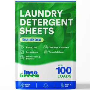 Eco Washer Sheets Detergent - 100 Loads, Zero Plastic Jugs, No Mess & Space-Saving Laundry Strips - Travel Laundry Detergent - 50 Sheets Eco Washer Sheets Detergent - 100 Loads, Zero Plastic Jugs, No Mess & Space-Saving Laundry Strips - Travel Laundry Detergent - 50 Sheets