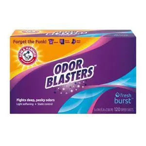 Odor Blaster Dryer Sheets, Fresh Burst, 120 Count Odor Blaster Dryer Sheets, Fresh Burst, 120 Count