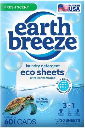 Laundry Detergent Sheets Fresh Scent - 60 Loads Eco Liquidless Soap - Travel-Friendly for Hot & Cold Cycles, Tackles Tough Stains & Odors - Gentle on Skin, 30 Ct Laundry Detergent Sheets Fresh Scent - 60 Loads Eco Liquidless Soap - Travel-Friendly for Hot & Cold Cycles, Tackles Tough Stains & Odors - Gentle on Skin, 30 Ct