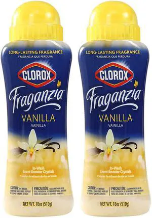 Fraganzia Laundry Scent Booster Crystals, In-Wash Fragrance Beads for Fresh-Smelling Clothes & Linens, Safe for All Fabrics & Colors, Easy-Pour Bottle, Vanilla Scent, 18 Oz, 2 Pack Fraganzia Laundry Scent Booster Crystals, In-Wash Fragrance Beads for Fresh-Smelling Clothes & Linens, Safe for All Fabrics & Colors, Easy-Pour Bottle, Vanilla Scent, 18 Oz, 2 Pack