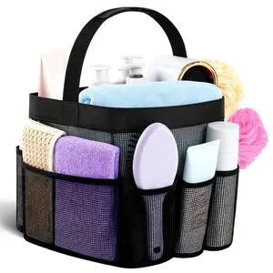 Mesh Shower Caddy Portable for College Dorm Room Camping Essentials, Shower Caddy Dorm with 9-Pockets, Large Capacity Hanging Basket Bathroom Bag for Toiletry, Swimming, Gym, Camp, Beach Mesh Shower Caddy Portable for College Dorm Room Camping Essentials, Shower Caddy Dorm with 9-Pockets, Large Capacity Hanging Basket Bathroom Bag for Toiletry, Swimming, Gym, Camp, Beach