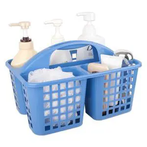 Portable Shower Caddy Basket with Compartments Cleaning Supplies Organizer with Handle Plastic Storage Divided Tool Bin for Bathroom, Bedroom, Kitchen, College Dorm, Garden, Under Sink, Blue Portable Shower Caddy Basket with Compartments Cleaning Supplies Organizer with Handle Plastic Storage Divided Tool Bin for Bathroom, Bedroom, Kitchen, College Dorm, Garden, Under Sink, Blue