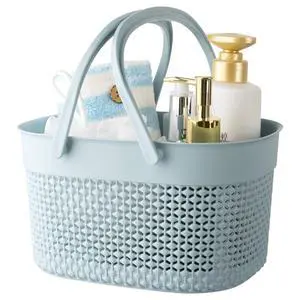 Portable Shower Caddy Basket, Plastic Organizer Storage Tote with Handles Toiletry Bag Bin Box for Bathroom, College Dorm Room Essentials, Kitchen, Camp, Gym, Blue Portable Shower Caddy Basket, Plastic Organizer Storage Tote with Handles Toiletry Bag Bin Box for Bathroom, College Dorm Room Essentials, Kitchen, Camp, Gym, Blue