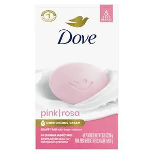Beauty Bar Soap Pink Rosa, 6 Bars for Soft, Smooth Skin, Cleans & Moisturizes 3.75 oz Beauty Bar Soap Pink Rosa, 6 Bars for Soft, Smooth Skin, Cleans & Moisturizes 3.75 oz