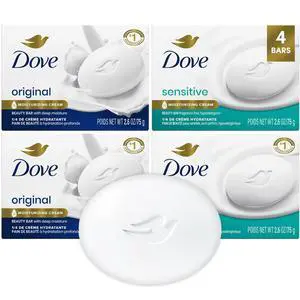 Beauty Bar Soap Variety 4-Pack Sensitive Skin, Fragrance-Free + Original, with Moisturizing Cream, 2.6 Oz Ea Beauty Bar Soap Variety 4-Pack Sensitive Skin, Fragrance-Free + Original, with Moisturizing Cream, 2.6 Oz Ea