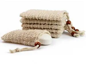 6-Pack Sisal Soap Bag, Exfoliating Soap Bar Bag, Soap Saver with Drawstring 6-Pack Sisal Soap Bag, Exfoliating Soap Bar Bag, Soap Saver with Drawstring