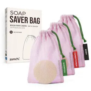 Foaming Bar Holder for Shower, Mesh Hanging Pouches with Loop, Designed for Body, Shampoo & Conditioner Bars, Color-Labeled Set (3 Pack, Pink) Foaming Bar Holder for Shower, Mesh Hanging Pouches with Loop, Designed for Body, Shampoo & Conditioner Bars, Color-Labeled Set (3 Pack, Pink)