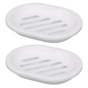 Soap Dish for Shower, 2pcs Soap Dishes Soap Savers for Bar Soap, Soap Bar Holder Shower with Drip Tray, Plastic Soap Holders with Drain for Kitchen Sink, Easy to Clean, Dry,White Soap Dish for Shower, 2pcs Soap Dishes Soap Savers for Bar Soap, Soap Bar Holder Shower with Drip Tray, Plastic Soap Holders with Drain for Kitchen Sink, Easy to Clean, Dry,White