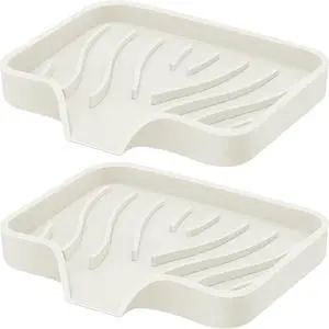 Silicone Soap Dish with Drain, Kitchen Soap Tray for Shower 2 Pack Self Draining Soap Dish Soft Bathroom Soap Holder for Kitchen Sink Flexible Portable Soap Saver, Beige Silicone Soap Dish with Drain, Kitchen Soap Tray for Shower 2 Pack Self Draining Soap Dish Soft Bathroom Soap Holder for Kitchen Sink Flexible Portable Soap Saver, Beige