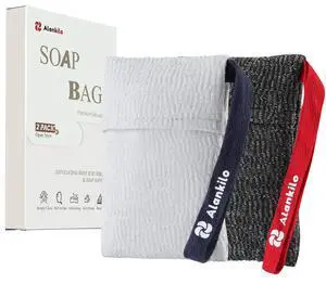 2 Pieces Soap Bags for Soap Bars, Exfoliating Soap Saver Bags, Foaming Bar Soap Pouches for Use in Baths or Showers (Gray) 2 Pieces Soap Bags for Soap Bars, Exfoliating Soap Saver Bags, Foaming Bar Soap Pouches for Use in Baths or Showers (Gray)