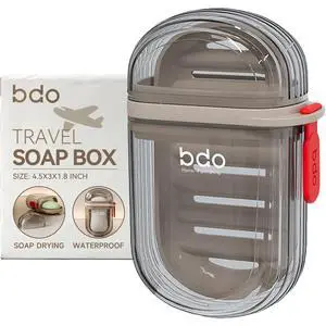 Travel Soap Case, Leakproof Soap Container with Lid, Portable Bar Soap Holder for Traveling, Soap Dish for Bathroom, Shower, Gym, School, Camping, Vacation, Outdoor-Transparent-Black Travel Soap Case, Leakproof Soap Container with Lid, Portable Bar Soap Holder for Traveling, Soap Dish for Bathroom, Shower, Gym, School, Camping, Vacation, Outdoor-Transparent-Black